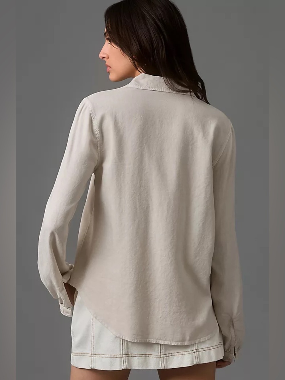 *NWT* Cloth & Stone Women’s Gray Long-Sleeve Henley Blouse, Size Small - Picture 2 of 12